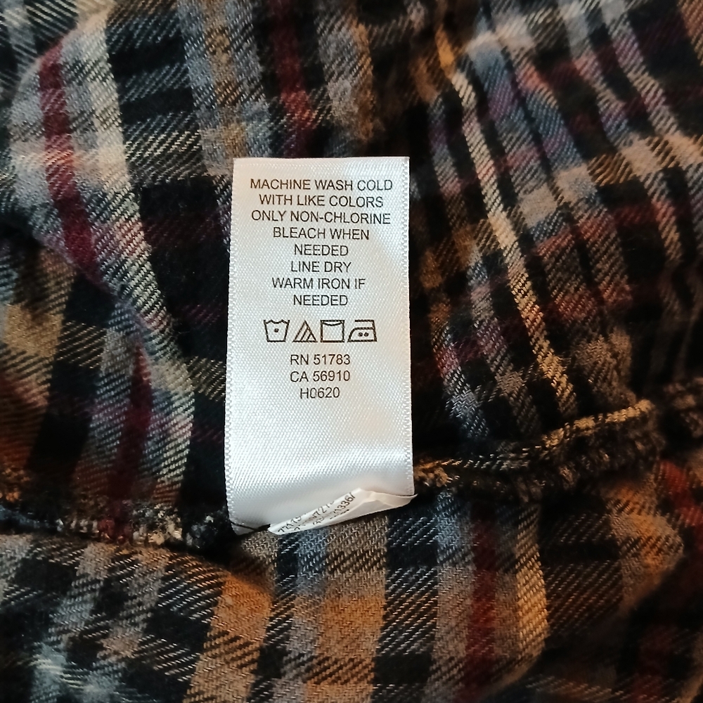 Maurices Woman Casual Plaid Buttondown Shirt - Black, Brown, Burgady XL - Picture 11 of 16